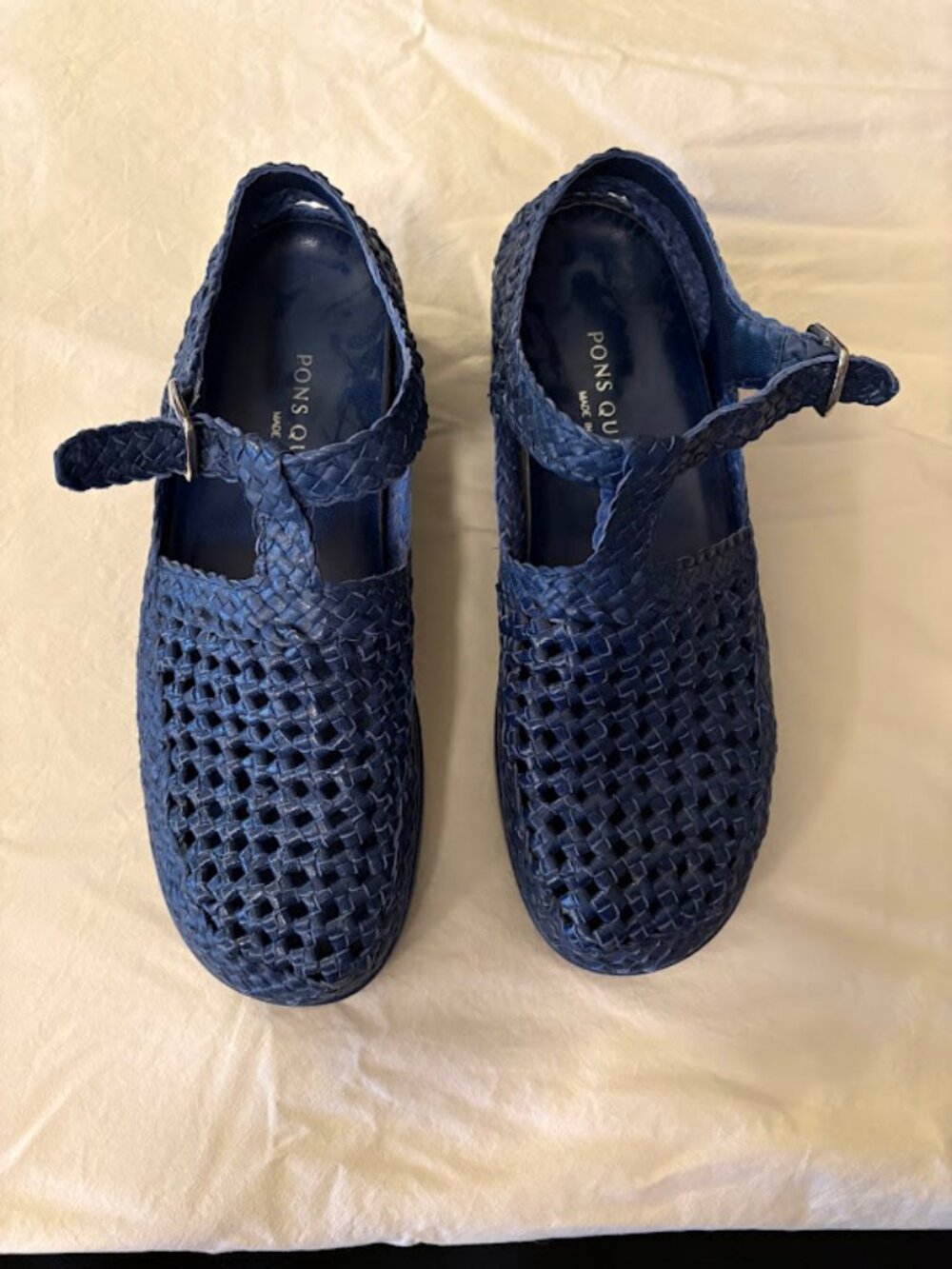 Iconic Pons Quintana blue leather sandals. European size 40.
